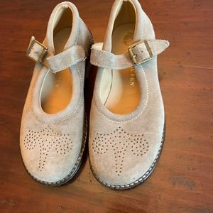 Ralph Lauren Girls Suede Mary Jane Shoes
